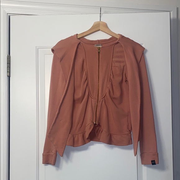 Rust Orange Zip-Up Jacket - Picture 2 of 5